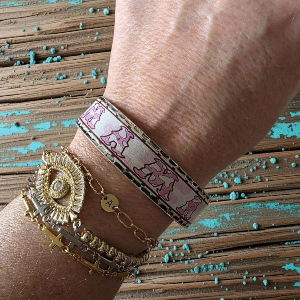 🩷Pink and Gold MAMA Women's Bracelet
